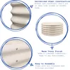 Collage of close-up shots and a full product shot of a round raised garden bed, with descriptive text highlighting features. Produktbild-Vorschau