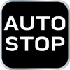 A black square with white text "AUTO STOP" in two lines. Produktbild-Vorschau