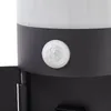 A close-up view of a motion sensor on a gray outdoor lamp. Produktbild-Vorschau