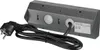 The back of a gray power strip with a black power cord and plug. Náhled obrázku produktu