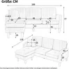 L-förmiges Ecksofa mit Chaiselo, 3-Sitzer-Sofa aus Produktbild-Vorschau 3