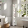 VOUNOT® Badezimmerschrank Hoch mit 2 Türen und 1 Schublade, Produktbild-Vorschau 4