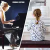 Piano-Bank aus Massivholz, Klavierhocker mit gepolstertem Produktbild-Vorschau 6