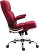A side view of a red office chair on a white background. Produktbild-Vorschau