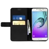 A black flip case for a smartphone, open to reveal credit cards and a smartphone screen. Náhled obrázku produktu
