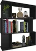 vidaXL Regál na knihy / rozdělovač místností černý 80x24x96 Náhled obrázku produktu 3