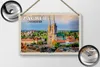Blechschild Reise 18x12cm Zagreb Kroatien Kathedrale Produktbild-Vorschau 2