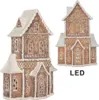 Clayre & Eef Casa di pan di zenzero con LED 16x8x23 cm Anteprima dell’immagine prodotto 2