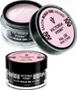 Two jars of pink builder gel for nails, one open and one closed, with their lids and labels visible. Náhled obrázku produktu