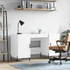 vidaXL Bureau, wit, 140x50x75 cm, houtvezel Productafbeelding-voorbeeld 2