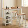 vidaXL Bar Set 3 Stück MDF Weiß Produktbild-Vorschau 2