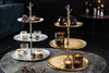 Elegante Etagere ABSTRACT 46cm gold mit drei Etagen Produktbild-Vorschau 5