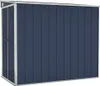 vidaXL Capanno attaccato antracite 118x194x178 cm Acciaio Anteprima dell’immagine prodotto 1