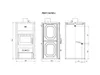 Wasserführender Kaminofen Holzofen Prity S3W13 5.1 + 9.9 kw Produktbild-Vorschau 3