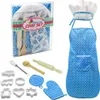 A children's cooking and baking set is displayed, featuring various tools and accessories. Voir les images du produit