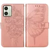 Lederhülle für Motorola Moto G54 Schmetterling Prägung Flip Produktbild-Vorschau 2