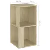 vidaXL Półka narożna dąb sonoma 33x33x67 cm materiał Podgląd zdjęcia produktu 10
