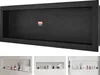 A large black recessed niche is shown at the top, with three smaller images of niches decorated with bathroom accessories below. Voir les images du produit