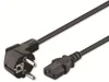 Kaltgeräte Netzkabel Schutzkontakt-Stecker abgewinkelt  Produktbild-Vorschau 2