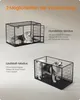 Two configurations of a dog crate are shown, demonstrating different uses. Produktbild-Vorschau