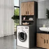 A modern laundry room with a washing machine, a cabinet unit, and a sink. Voir les images du produit