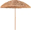 A straw umbrella on a white background. Anteprima dell’immagine prodotto