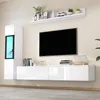 Set di pensili TV Merax 3 pezzi con illuminazione a LED Anteprima dell’immagine prodotto 2
