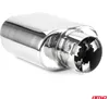A close-up, studio shot of a shiny, metallic exhaust tip on a white background. Anteprima dell’immagine prodotto