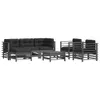 7-tlg. Garten-Lounge-Set mit Kissen Grau Massivholz Produktbild-Vorschau 2