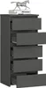 Comò CL5 40 cm Grigio Grafite con 5 Cassetti e Design Anteprima dell’immagine prodotto 2