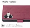 Funda Tipo Libro de Lujo para Apple iPhone 16 - Bordeaux Vista previa de la imagen del producto 3