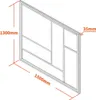 Aluminium-Thermowerkstattglas 150x130 cm - Schwarz - ARTENA Produktbild-Vorschau 3