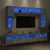 vidaXL 8-tlg. TV-Wohnwand mit LED-Leuchten Betongrau Produktbild-Vorschau 2