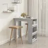 vidaXL Barový stůl s policí Betonová šedá 102x50x103,5 cm Náhled obrázku produktu 2
