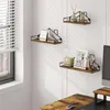 EUGAD Wandregal 3er Set, mit Metallrahmen, Hausform Design, Produktbild-Vorschau 2