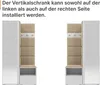 Two identical hallway units are shown against a white background, with text above describing their versatility. Produktbild-Vorschau