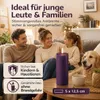 Candela LED Deluxe Homeart con funzione timer viola scuro Anteprima dell’immagine prodotto 8