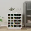 vidaXL Weinregal Weiß 55,5x34x61 cm Massivholz Kiefer Produktbild-Vorschau 3