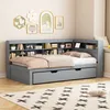 MODFU Schlafsofa Tagesbett 90x200cm mit Ausziehbett Produktbild-Vorschau 3