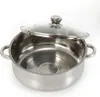 A stainless steel pot with a glass lid, shown on a white background. Produktbild-Vorschau
