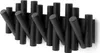 A black wall-mounted coat rack with multiple pegs. Anteprima dell’immagine prodotto