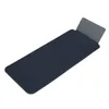 A dark blue keyboard sleeve with a gray flap is shown against a white background. Podgląd zdjęcia produktu