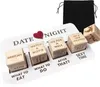Date Night Dice Wooden Portable Dice Set Romantic Funny Produktbild-Vorschau 1