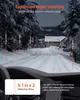 Snow-covered road with reflective markers lining the sides, viewed from inside a car. Anteprima dell’immagine prodotto