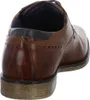 A close-up rear view of a brown leather shoe. Produktbild-Vorschau