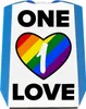 One Love Regenbogen Parkscheibe mit 2 Einkaufswagenchips Produktbild-Vorschau 1