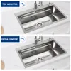 CECIPA 70*45 Edelstahl-Küchenspüle, Überbauspüle, geprägte Produktbild-Vorschau 3
