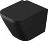 A black wall-mounted toilet is shown against a white background. Produktbild-Vorschau