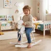 Drewniany konik na biegunach dla dzieci Baby Mix biały Podgląd zdjęcia produktu 3