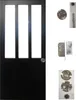 Porte Coulissante Atelier Noir H204 x L83 + serrure a  Voir les images du produit 1